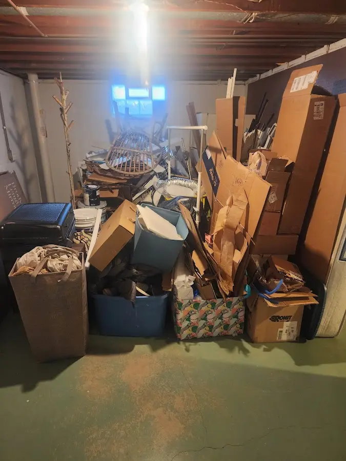 Roll-off dumpster container at job site for Construction Dumpster Rental in Oconomowoc